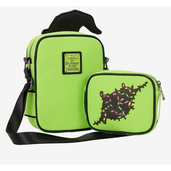 Loungefly Nightmare Before Christmas Glow in Dark Oogie Boogie Crossbody & Pouch - Picture 4 of 6